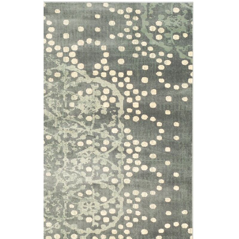 Thursa Vintage Performance Abstract Rug, Rectangle 3'3" x 5'7"