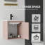 Meuble-lavabo flottant avec lavabo, porte à fermeture en douceur, lavabo en céramique, contreplaqué-681123263-681123202