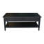 Table basse 4 pieds en bois massif avec rangement Tiller