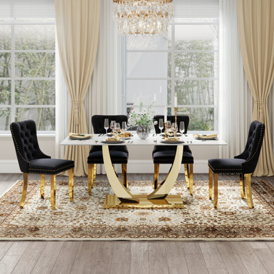 Kekeli 6 - Person Pedestal Dining Set