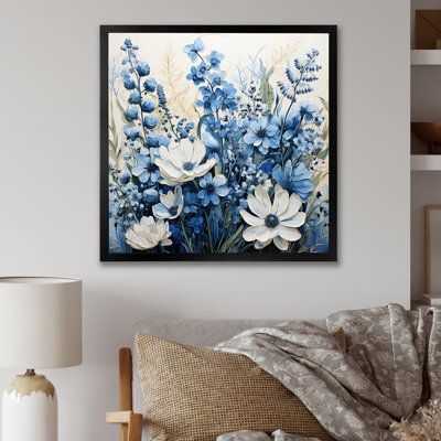 Blue Bonnets White Flowers III, reproduction d'art sur toile