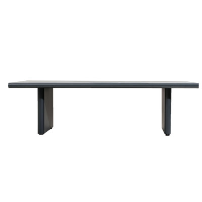 Table basse d'extérieur rectangulaire en aluminium