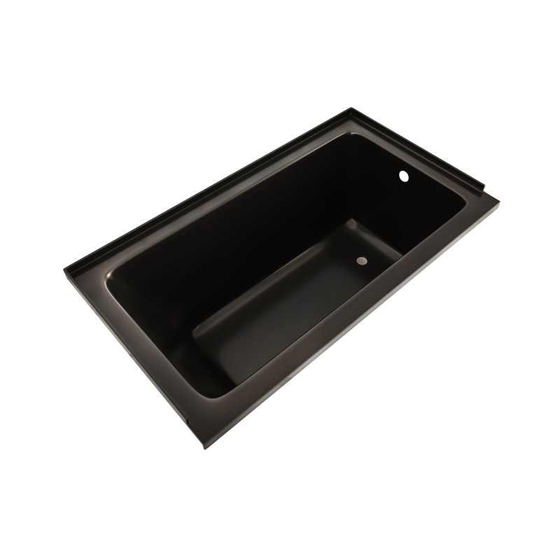 Baignoire de trempage en alcôve droite 54 x 30 Voltaire en noir brillant Voltaire