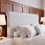 King Size Upholstered Bed Frame with High Headboard & Rolled Footboard-1130430539