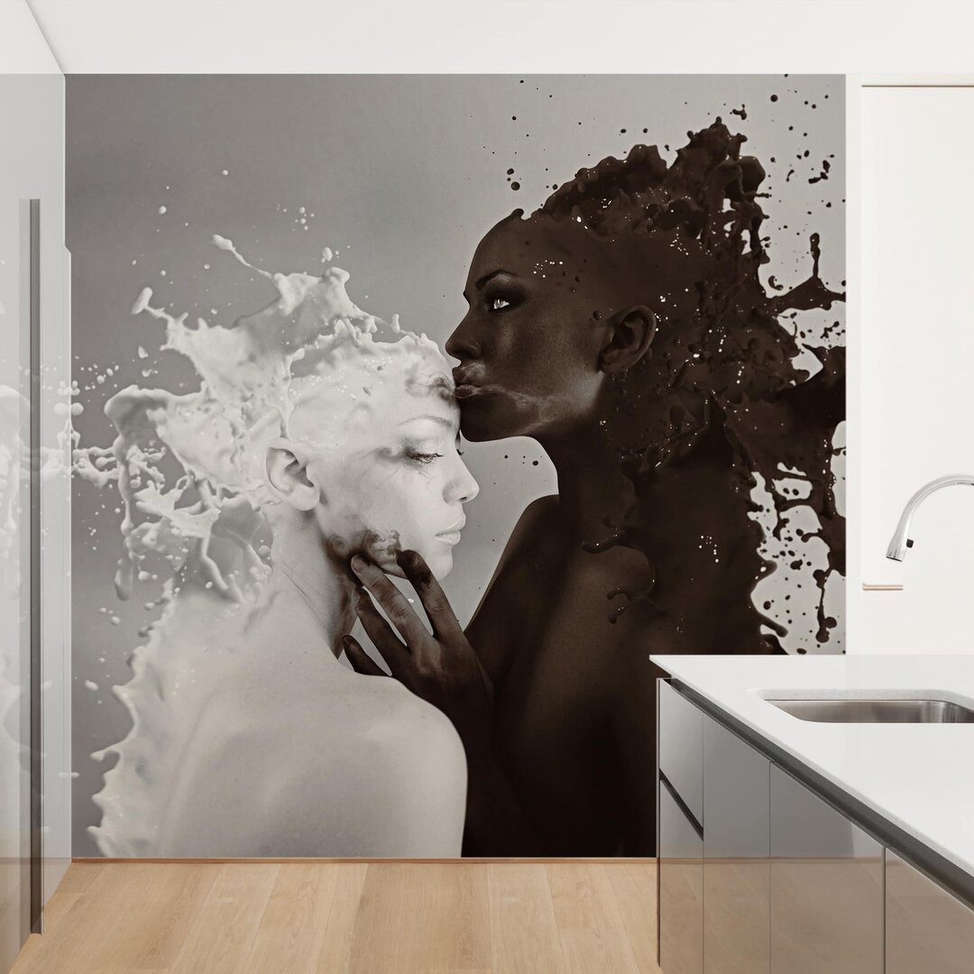 Strukturierte Fototapete Milk & Coffee Kiss 1,92 m x 192 cm