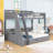 Twin Over Full Bunk Bed With Shelves, LED And Drawer-508588822