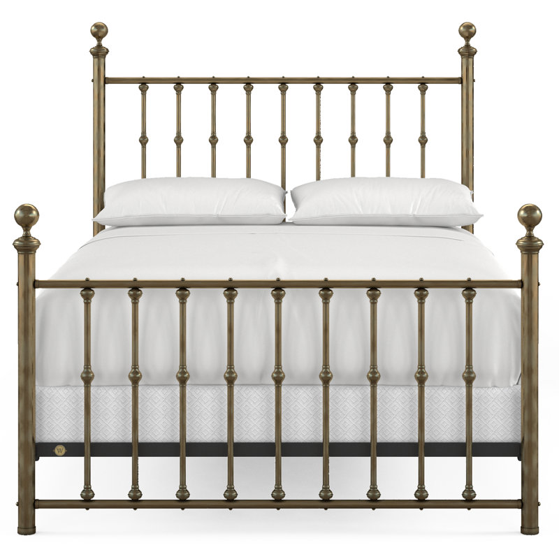 104 Palisade Bed | Complete Standard, Queen, Aged Brass Lacquered