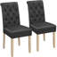Padded Classic High Back Upholstered Dining Chairs With Solid Wood Legs-100556185