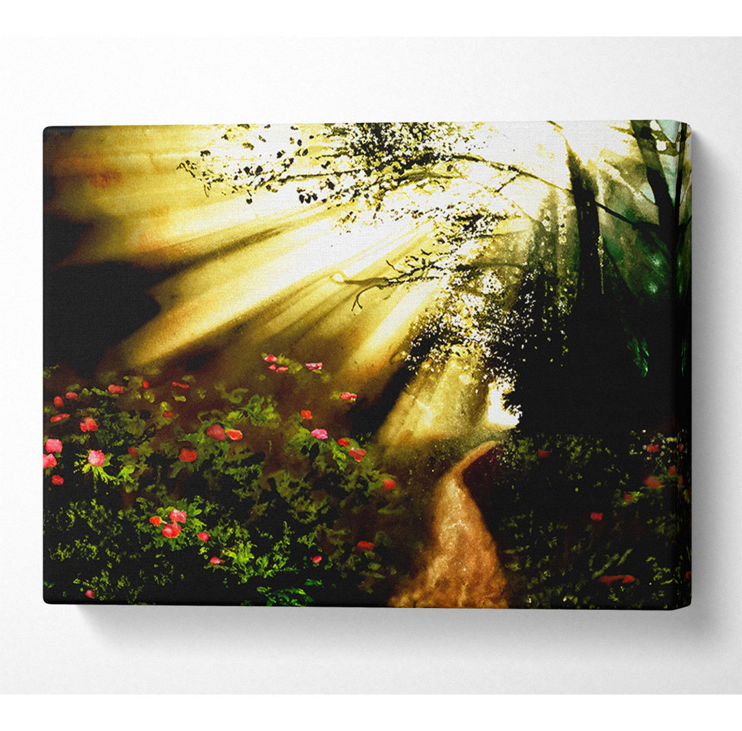 Mystischer Gartenweg - Kunstdrucke auf Leinwand - Wrapped Canvas