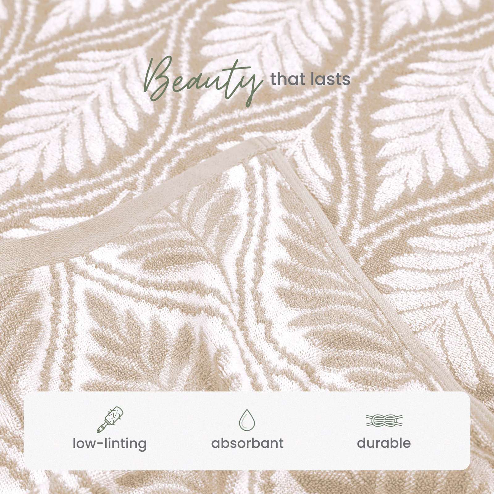 Branden Bath Towel, Fern Ogee Sand