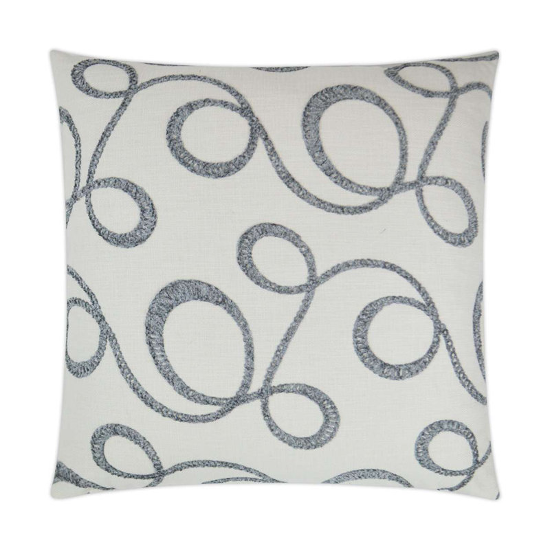 Coussin décoratif Okeefe, Ardoise, Carré 22 po