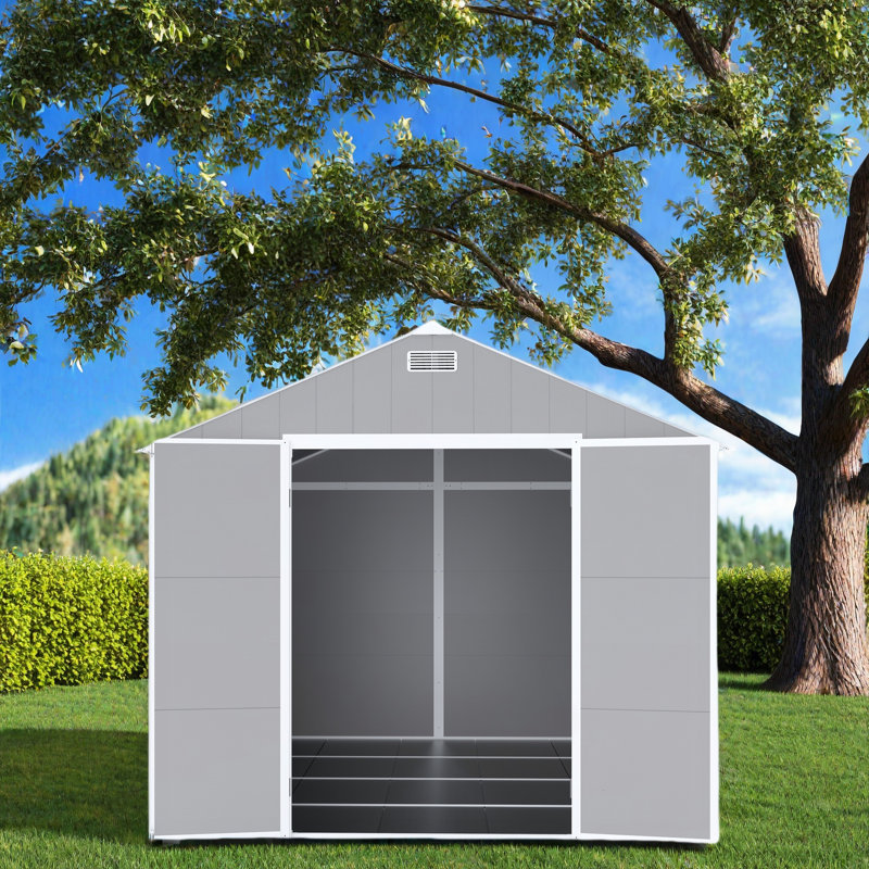 Grande remise extérieure, maison en plastique PP de 12 mm d'épaisseur et résistante aux intempéries avec fenêtres HD, cabine de jardin robuste pour les outils, les loisirs, les ateliers, les rayons UV et la rouille
