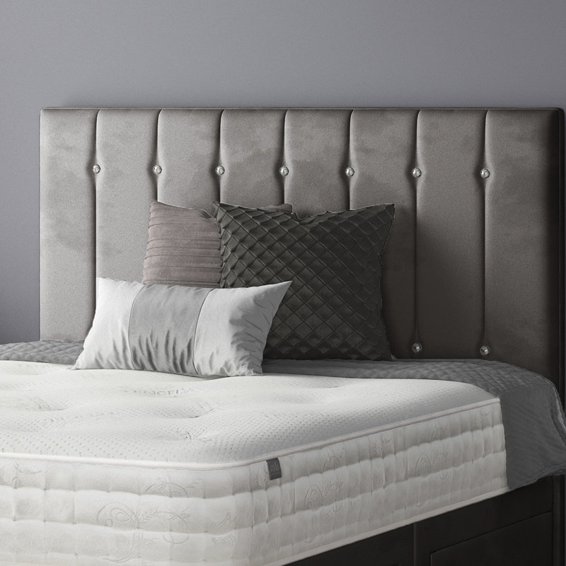 Rothbury Upholstered Headboard, Light Grey, Kingsize (5')