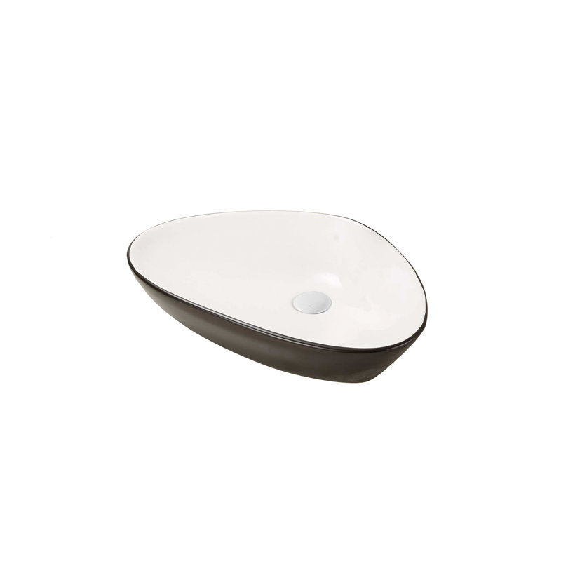A&E Bath And Shower 17.32'' Ceramic Specialty Bathroom Sink, Black