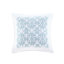 Courtepointe très grand / très grand - réversible blanc, microfibre avec coussin décoratif à volants avec volants réversibles pour jet prélavé