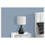 Lampe de table, éclairage, ensemble de 2, H 18 po, métal noir, abat-jour ivoire / crème, contemporain
