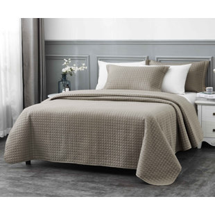 Microfiber 2 Piece Coverlet / Bedspread Set