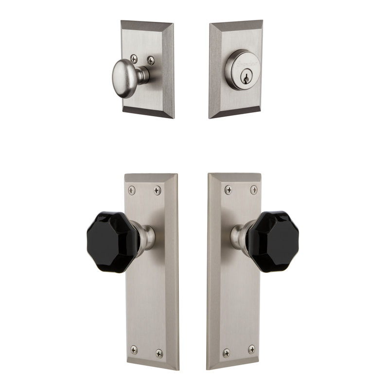 Ensemble de vestibule Fifth Avenue, Nickel satiné, 2-3/8 po