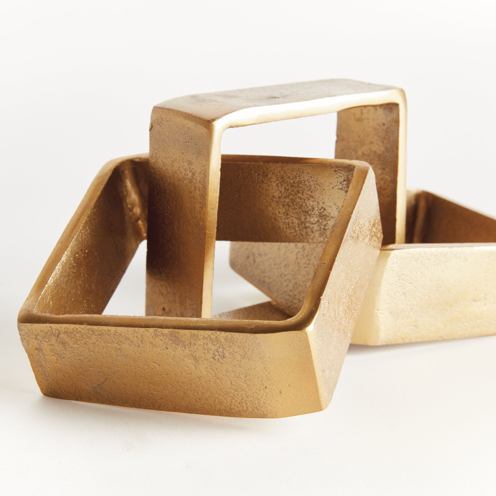 Square Chain Sculpture, Gold