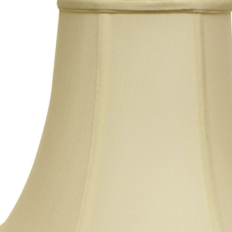 Abat-jour 12 "Premium Monay Shantung Bell, Ivoire ivoire, 10" H x 12" W x 12" D