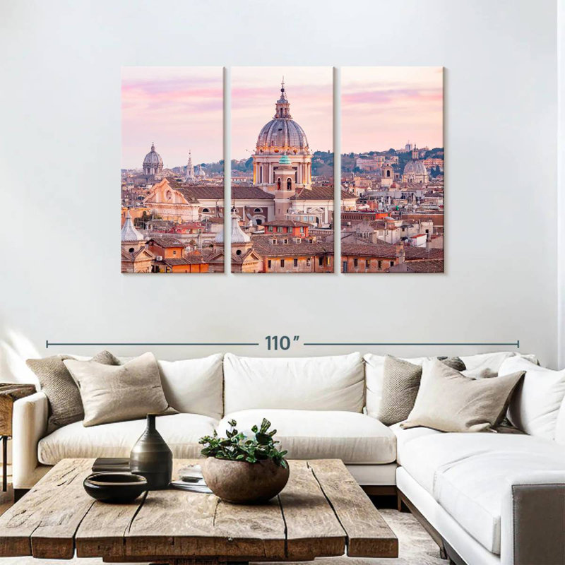 Sebbie Rome, coucher de soleil, paysage, H 48 po x l 74 po