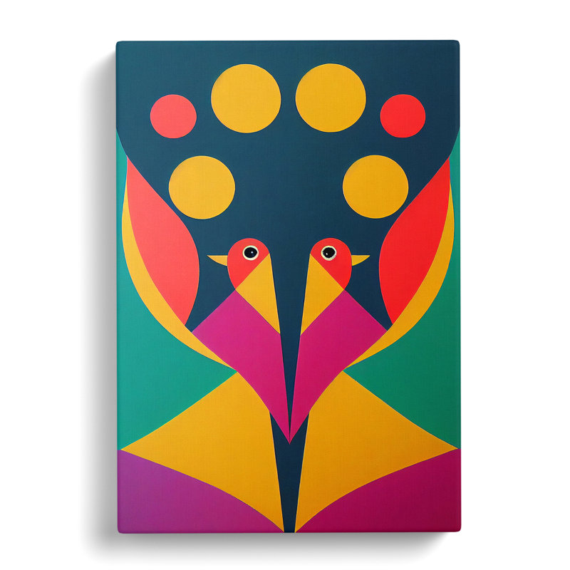 Abstract Birds - Wrapped Canvas, 50cm H x 35cm W x 3cm D