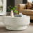 Watterson Amagoya Modern 32"W Marble Concrete Top Full Assembly Round Coffee Table-1693210507