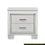 Table de chevet glamour blanche, faux alligator, 2 tiroirs et table de chevet blanche coulissante fluide, avec fonction d'éclairage des surfaces-2083948215