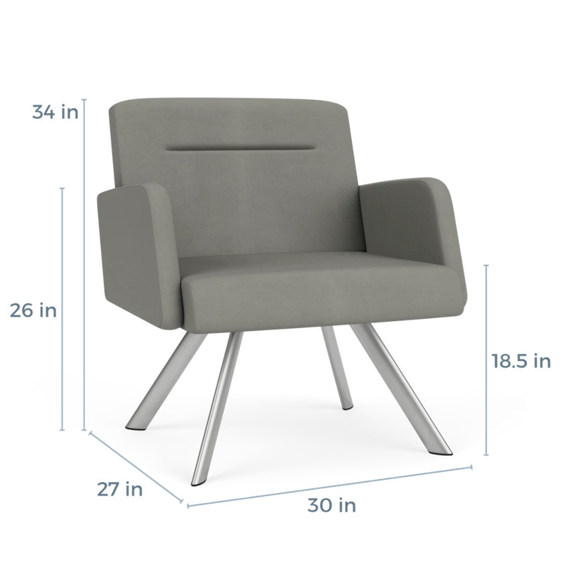 Fauteuil de réception Willy, Argent argent, Patriot Plus