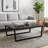 Elevarre Elegance in Stone and Metal Coffee Table, Modern Granite Gray Variant, Standard Size - Enhance Your Living Room Decor