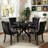 Round Wood Dining Set with Tufted Dining Chair-567170436-567170437-567170444
