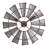 Mangine 22" Metal Windmill Silent Quartz Clock