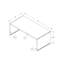 Coffee Table, Accent, Cocktail, Rectangular, Living Room, 44"L, Tempered Glass, Brown, Clear