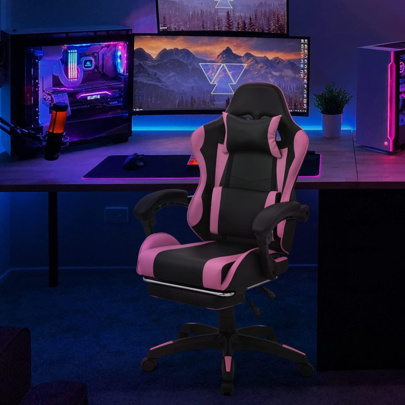Gaming Chair with Headrest & Lumbar Support Ergonomic Computer Racing Chair