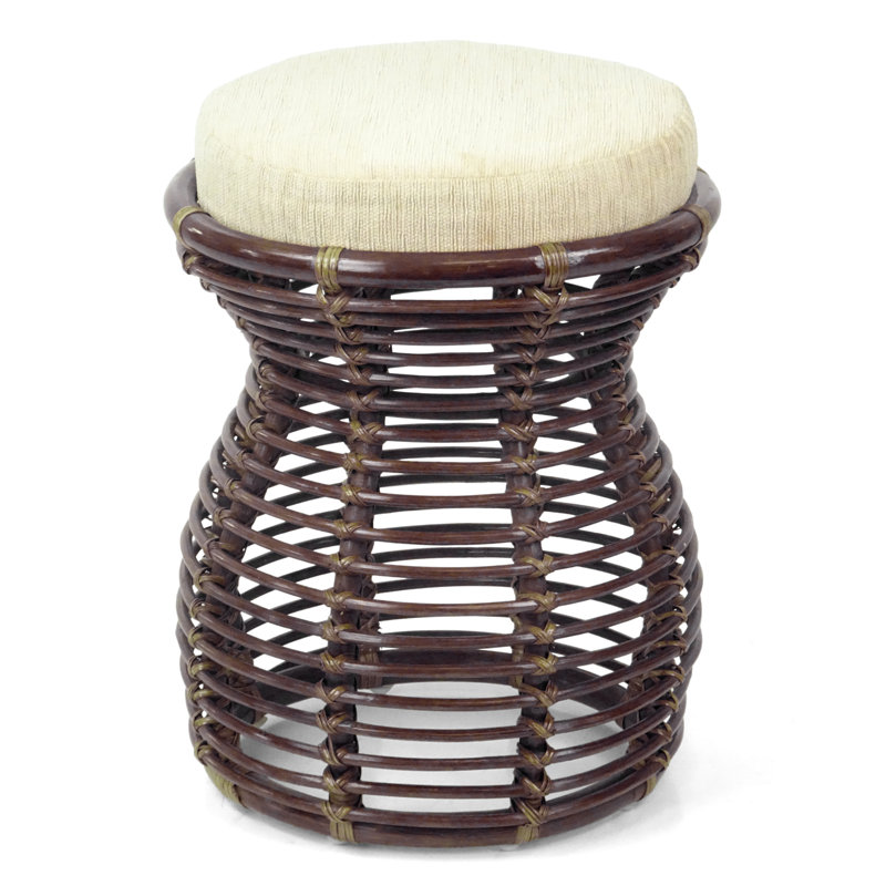 Tabouret de coiffeuse Adero, Brun foncé