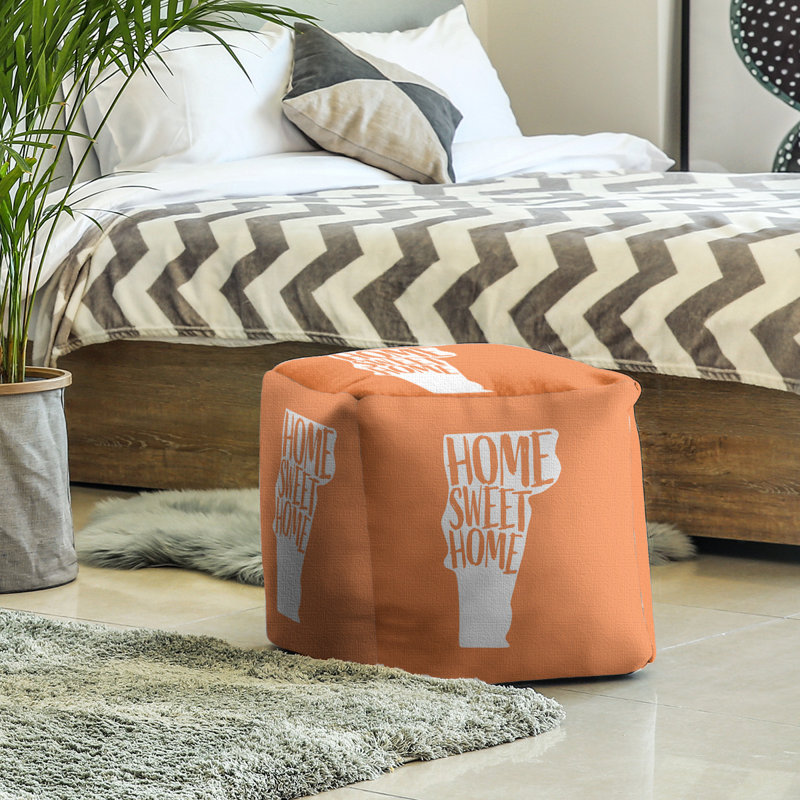 Repose-pieds à cubes vermont the home, Orange