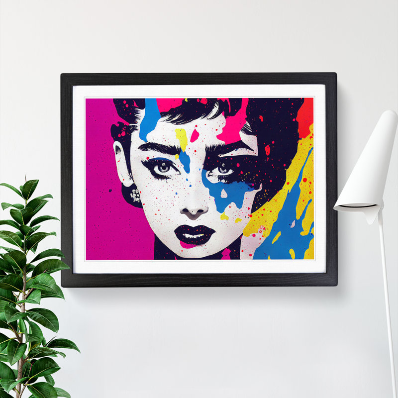 XH1022-8975X The Painted Woman Vol.1 Abstract - Single Picture Frame Print, 34cm H x 46cm W x 2cm D, Black Framed