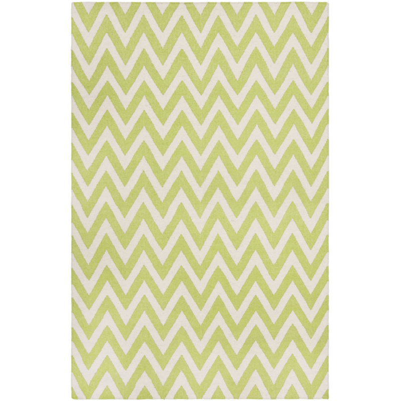 Besaw Chevron Wool Hand Woven Area Rug, Rectangle 122 x 183 cm