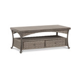 Davenport - Outdoor Coffee Table w/ Solid Bluestone Top & Hand Painted Aluminum Base
