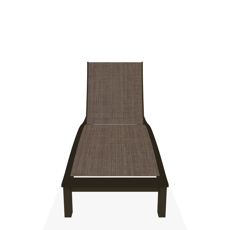 Bazza Outdoor Chaise Lounge, Augustine Fennel Sunbrella®, Beachwood