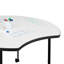 Structure Series Collaborative Crescent Dry-Erase Whiteboard Activity Table with Casters-30751053