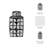 Geometric Ceramic Table Jar with Lid for Home Decor - Decorative Patterned Tall Jar for Shelf Styling, Console Display, and Tabletop Accent-86741827-86741829