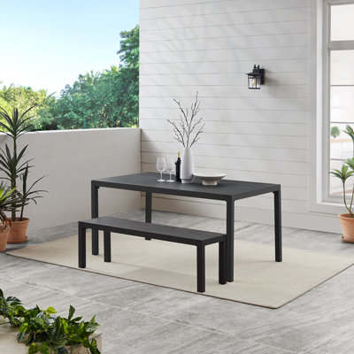 Banc de salle à manger en aluminium Armando
