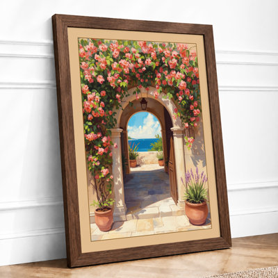 Mediterranean Archway Coastal - Framed Print