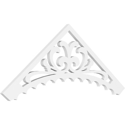 Genova Signature Urethane Gable Pediment, Primed Tan