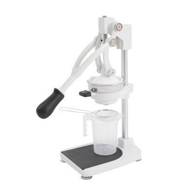 7.48" Commercial Manual Juicer Juice Extraction Machine Hand Press Juice Extractor Tabletop With Measuring Cup 2 Mold Types