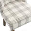  Upholstered Plaid Dining Chairs, Set of 2, Armless Side Seating Accent Chairs, Grey Plaid
