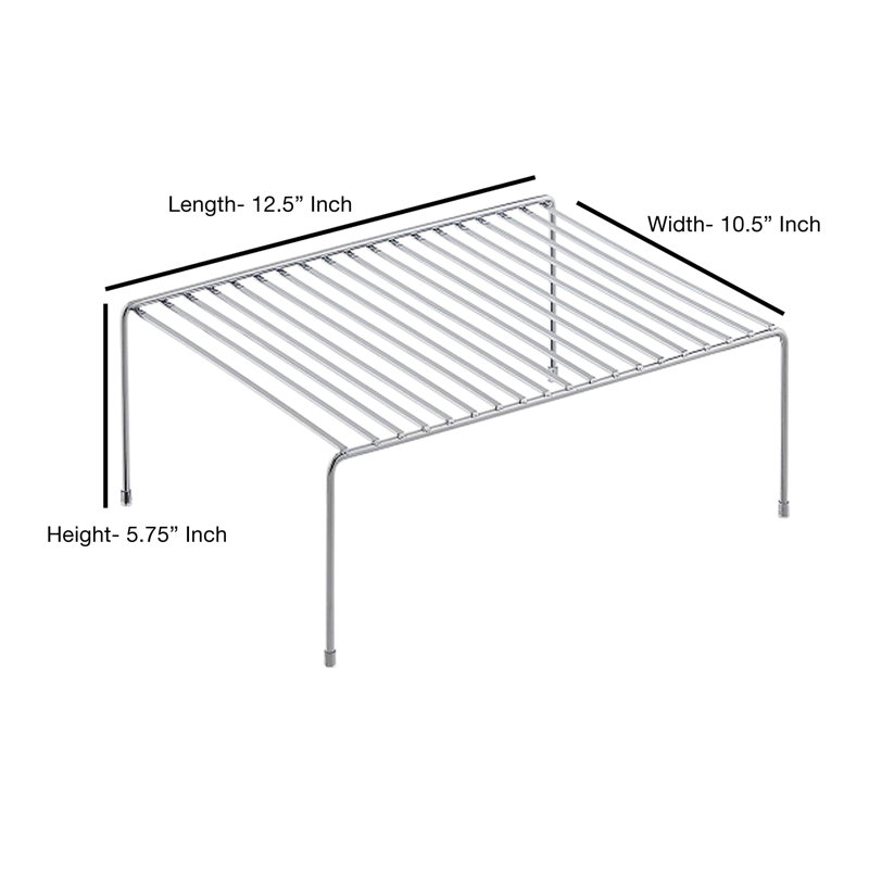 Steel Cabinet Shelving Rack, Chrome, 6" H x 10" W x 13" D