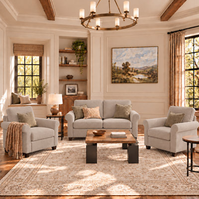 3 Piece Loveseat Living Room Set