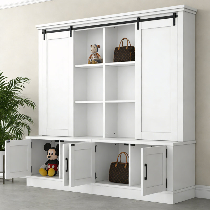 Armoire de rangement avec glissières, Blanc